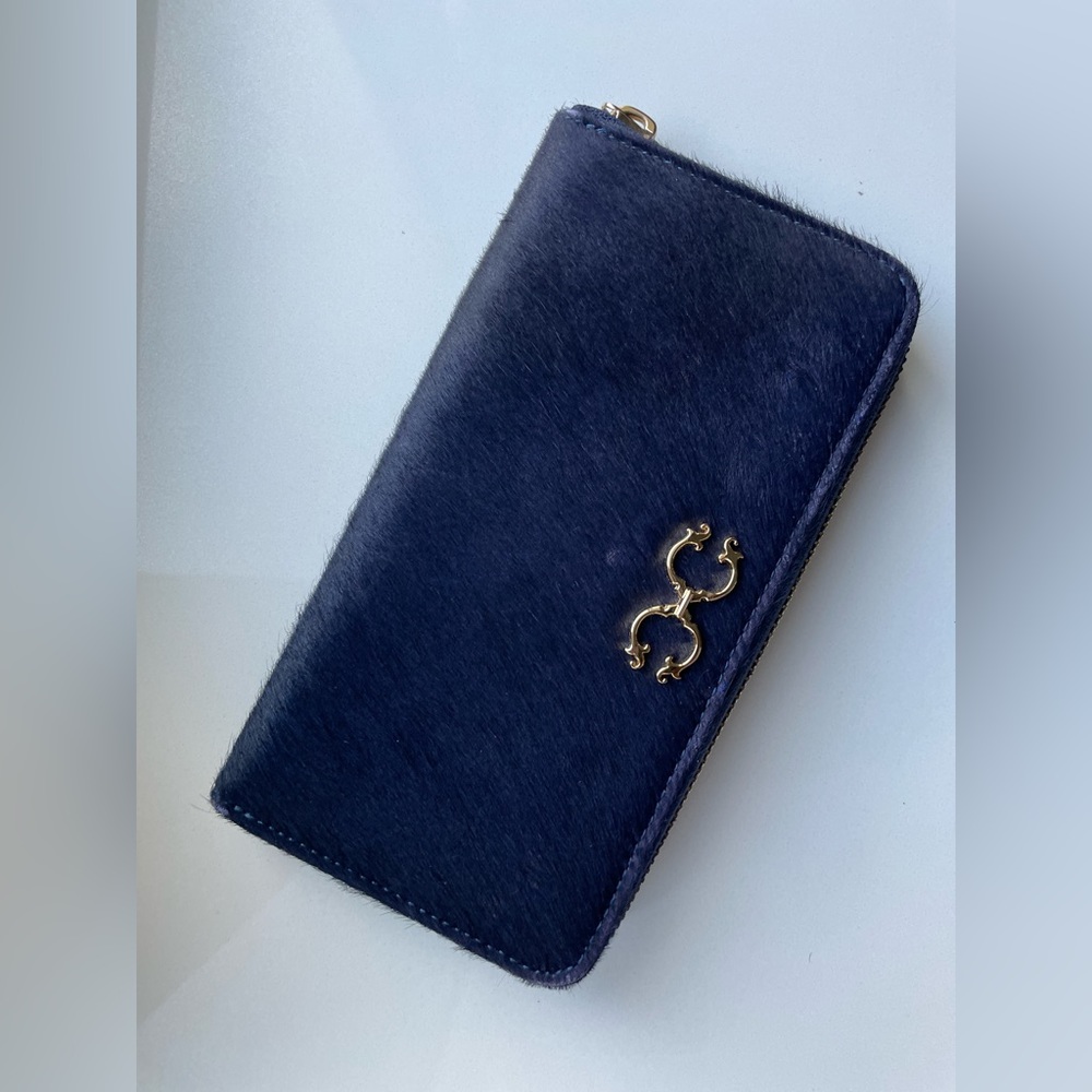 NWOT C. Wonder Zip Around Clutch Wallet in Calf Hair
